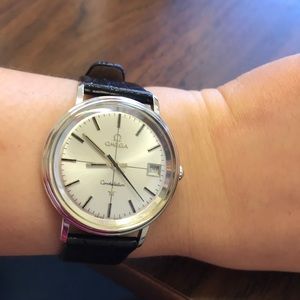 (BEING HELD)HOmega seamaster vintage